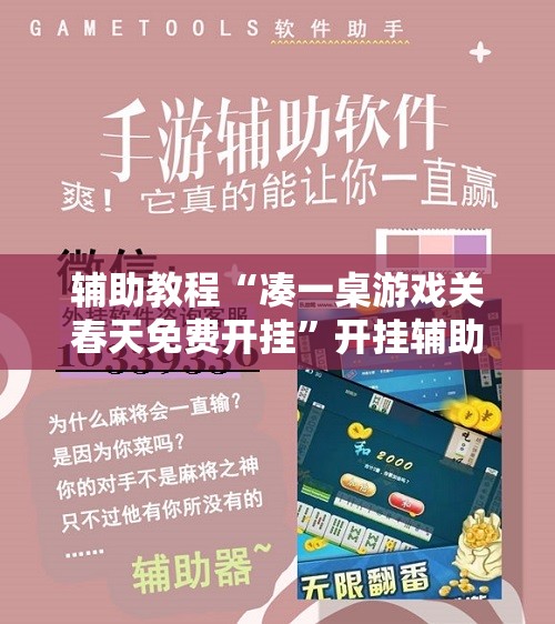 辅助教程“凑一桌游戏关春天免费开挂	”开挂辅助脚本+详细开挂安装教程