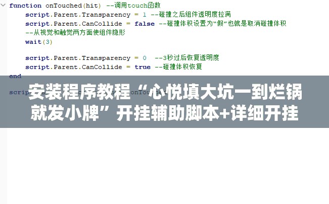 安装程序教程“心悦填大坑一到烂锅就发小牌”开挂辅助脚本+详细开挂安装教程