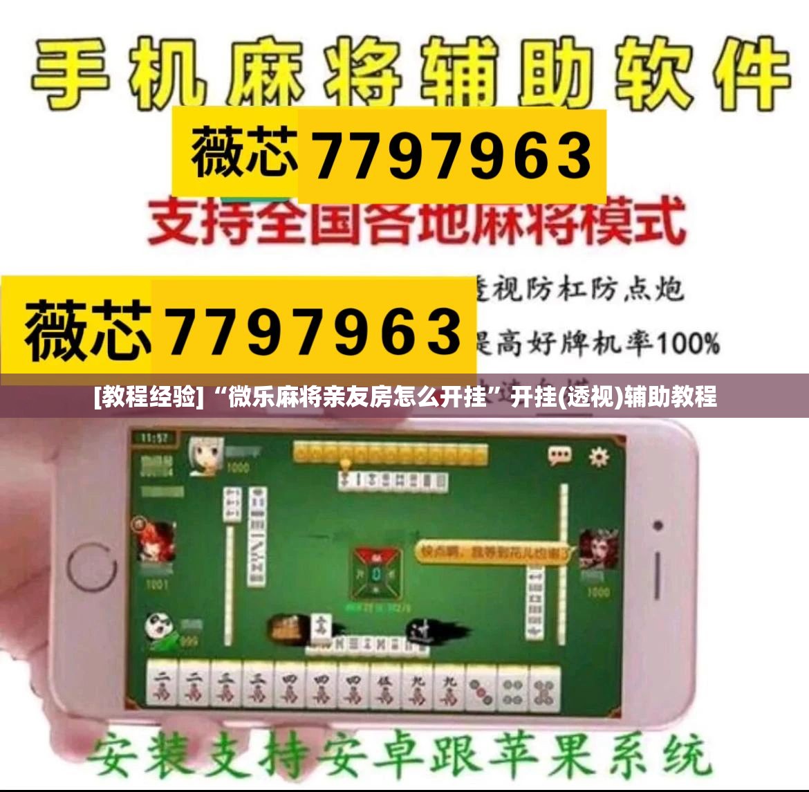 [教程经验]“微乐麻将亲友房怎么开挂	”开挂(透视)辅助教程