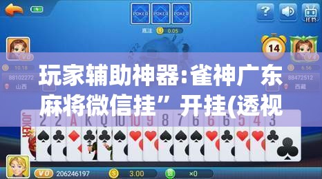 玩家辅助神器:雀神广东麻将微信挂”开挂(透视)辅助神器