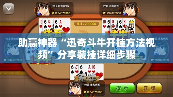 助赢神器“迅奇斗牛开挂方法视频”分享装挂详细步骤
