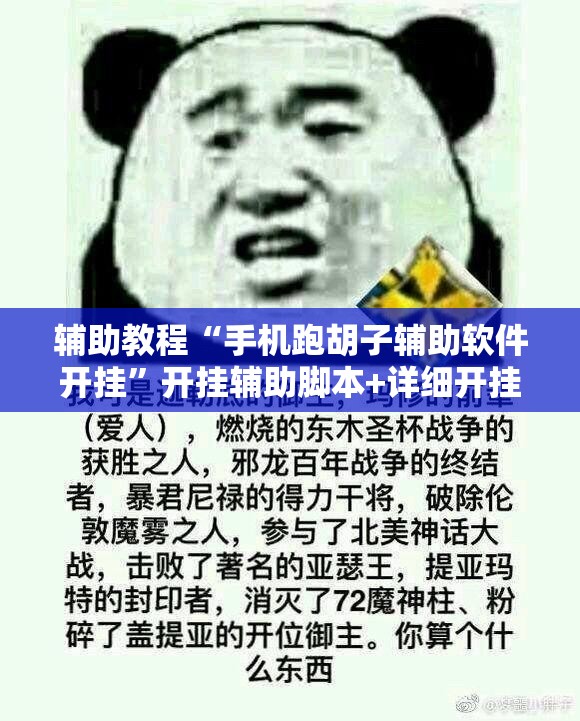 辅助教程“手机跑胡子辅助软件开挂”开挂辅助脚本+详细开挂安装教程