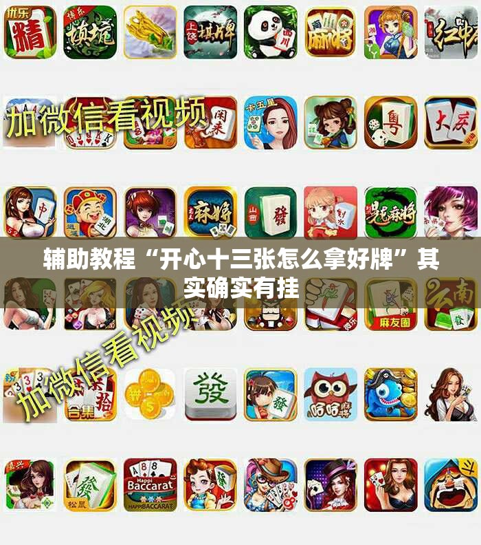 辅助教程“开心十三张怎么拿好牌”其实确实有挂