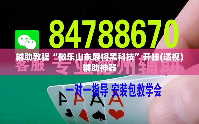 辅助教程“微乐山东麻将黑科技”开挂(透视)辅助神器