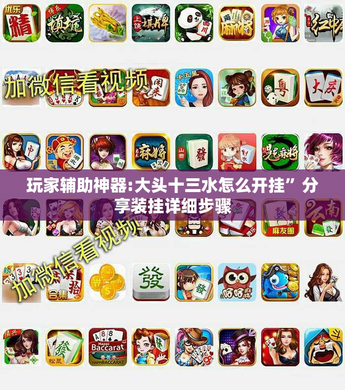 玩家辅助神器:大头十三水怎么开挂”分享装挂详细步骤