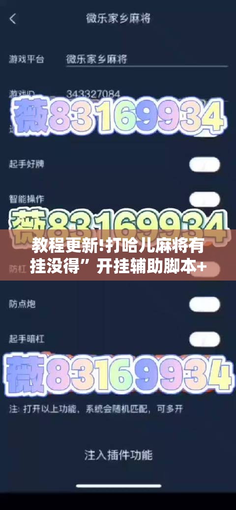 教程更新!打哈儿麻将有挂没得”开挂辅助脚本+详细开挂安装教程