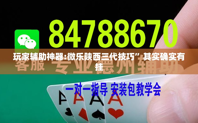 玩家辅助神器:微乐陕西三代技巧”其实确实有挂