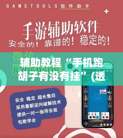 辅助教程“手机跑胡子有没有挂”(透视挂)辅助透视教程