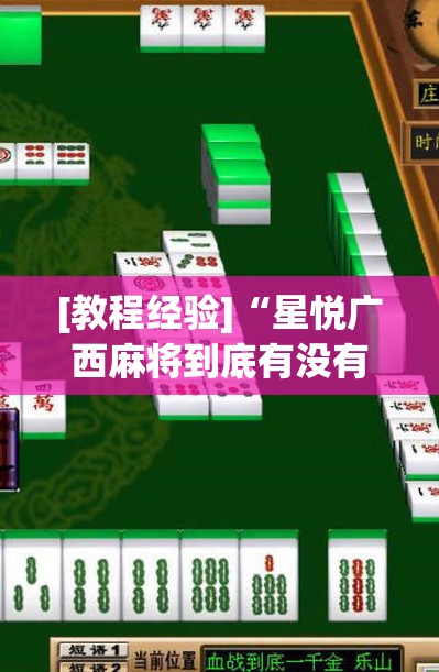 [教程经验]“星悦广西麻将到底有没有挂”开挂(透视)辅助神器