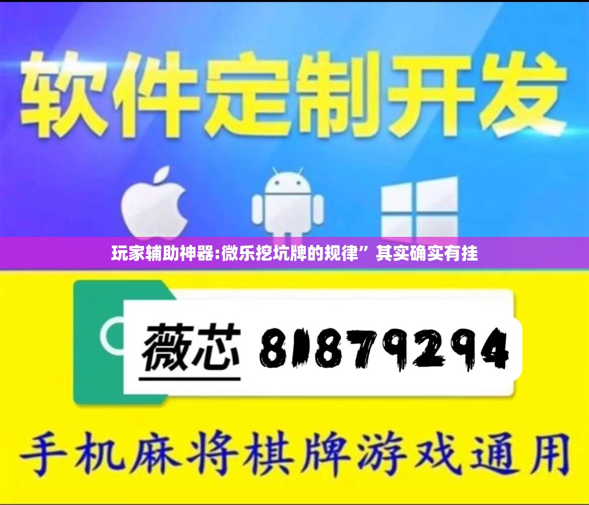 玩家辅助神器:微乐挖坑牌的规律”其实确实有挂