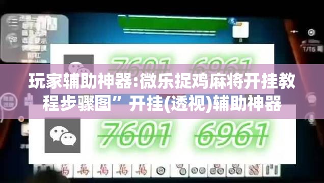 玩家辅助神器:微乐捉鸡麻将开挂教程步骤图”开挂(透视)辅助神器