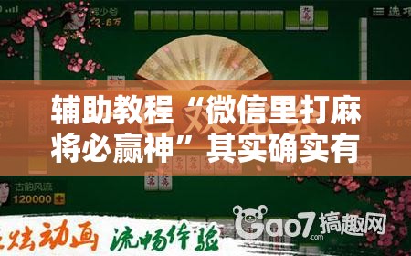 辅助教程“微信里打麻将必赢神”其实确实有挂