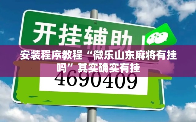 安装程序教程“微乐山东麻将有挂吗	”其实确实有挂