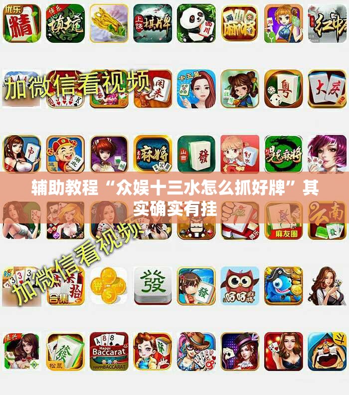 辅助教程“众娱十三水怎么抓好牌”其实确实有挂