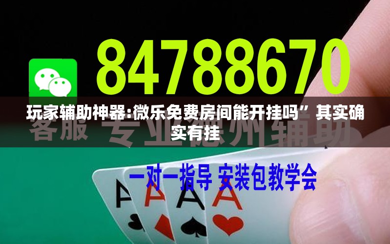 玩家辅助神器:微乐免费房间能开挂吗”其实确实有挂