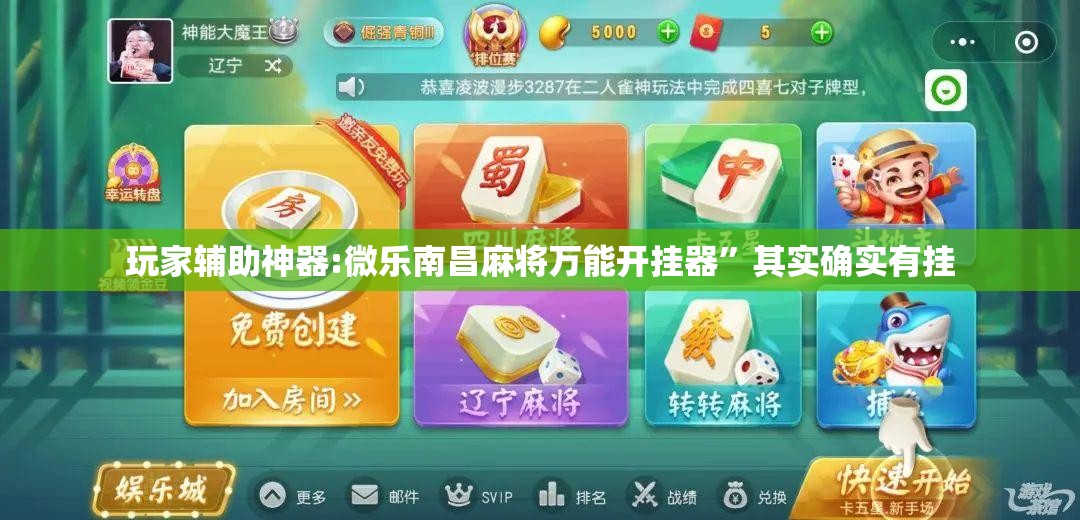 玩家辅助神器:微乐南昌麻将万能开挂器	”其实确实有挂