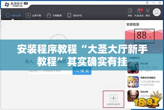 安装程序教程“大圣大厅新手教程”其实确实有挂