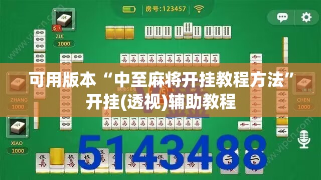 可用版本“中至麻将开挂教程方法	”开挂(透视)辅助教程