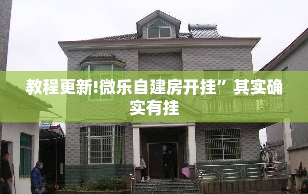 教程更新!微乐自建房开挂”其实确实有挂