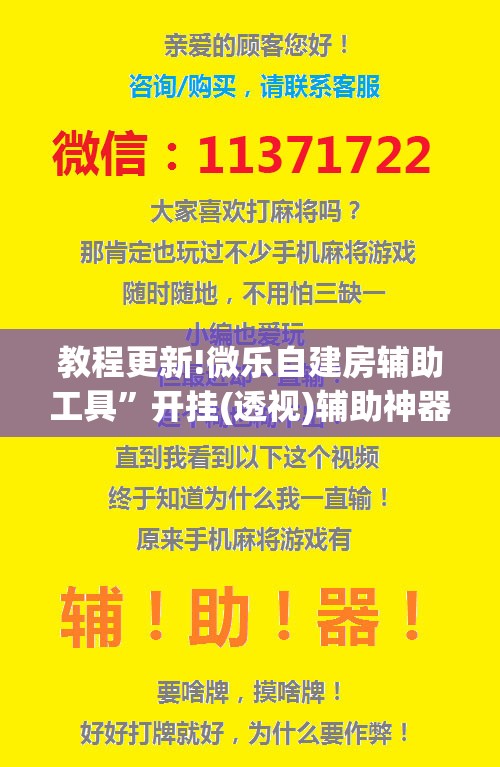教程更新!微乐自建房辅助工具	”开挂(透视)辅助神器