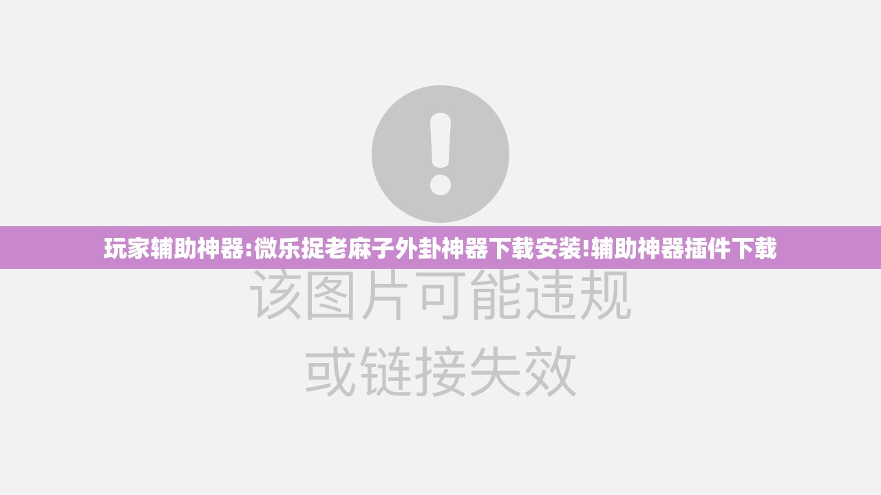 玩家辅助神器:微乐捉老麻子外卦神器下载安装!辅助神器插件下载