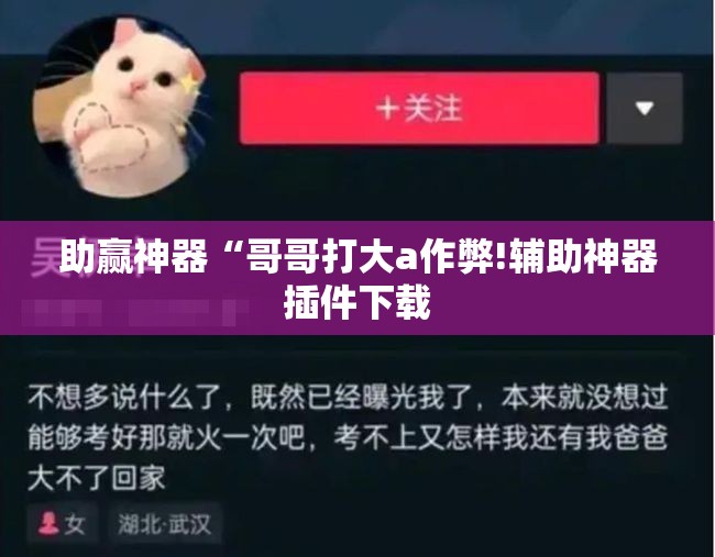 助赢神器“哥哥打大a作弊!辅助神器插件下载