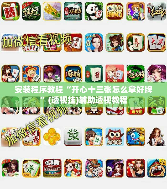 安装程序教程“开心十三张怎么拿好牌”(透视挂)辅助透视教程