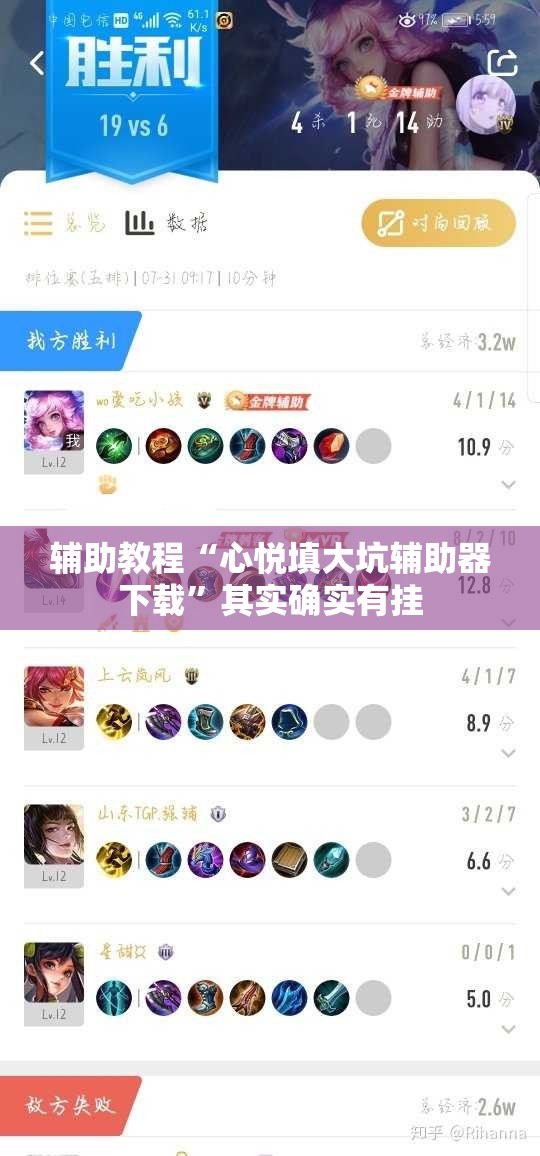 辅助教程“心悦填大坑辅助器下载”其实确实有挂