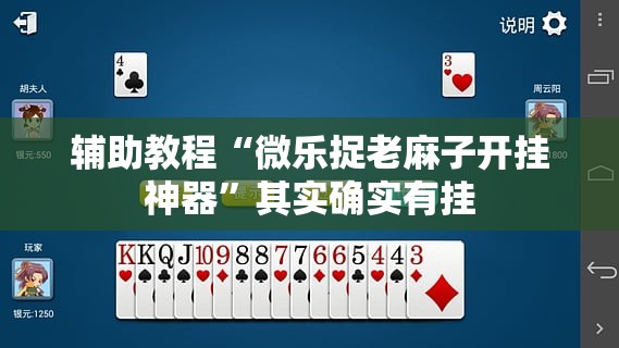 辅助教程“微乐捉老麻子开挂神器”其实确实有挂