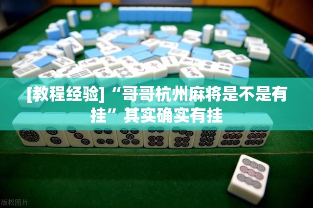 [教程经验]“哥哥杭州麻将是不是有挂	”其实确实有挂