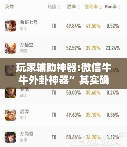 玩家辅助神器:微信牛牛外卦神器”其实确实有挂