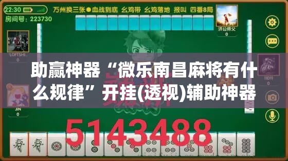 助赢神器“微乐南昌麻将有什么规律”开挂(透视)辅助神器