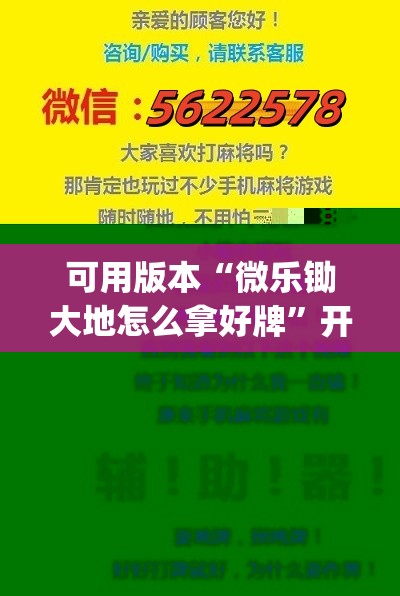 可用版本“微乐锄大地怎么拿好牌	”开挂(透视)辅助神器