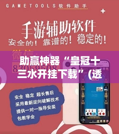 助赢神器“皇冠十三水开挂下载	”(透视挂)辅助透视教程