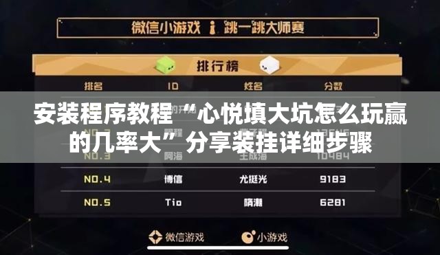 安装程序教程“心悦填大坑怎么玩赢的几率大”分享装挂详细步骤