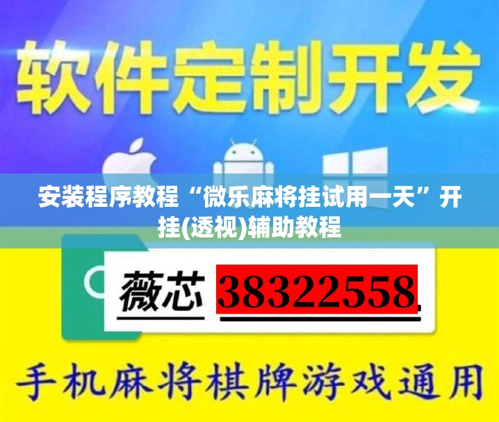 安装程序教程“微乐麻将挂试用一天”开挂(透视)辅助教程