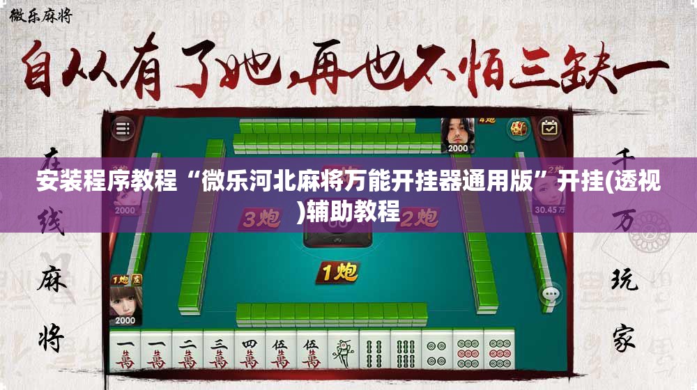 安装程序教程“微乐河北麻将万能开挂器通用版”开挂(透视)辅助教程