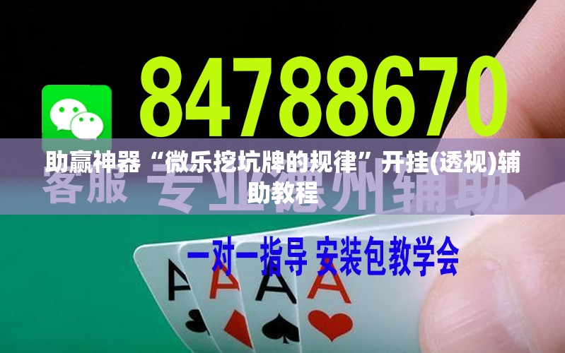 助赢神器“微乐挖坑牌的规律”开挂(透视)辅助教程