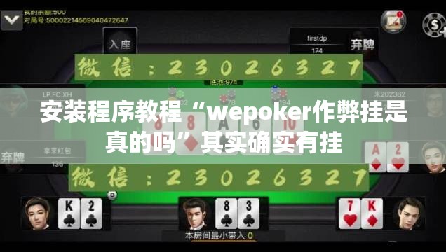 安装程序教程“wepoker作弊挂是真的吗”其实确实有挂