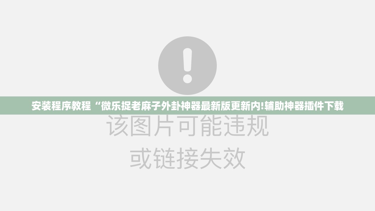安装程序教程“微乐捉老麻子外卦神器最新版更新内!辅助神器插件下载