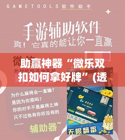 助赢神器“微乐双扣如何拿好牌”(透视挂)辅助透视教程