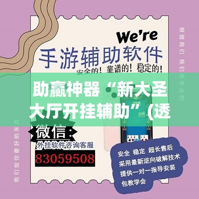 助赢神器“新大圣大厅开挂辅助	”(透视挂)辅助透视教程