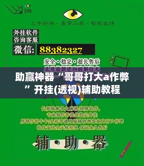 助赢神器“哥哥打大a作弊”开挂(透视)辅助教程