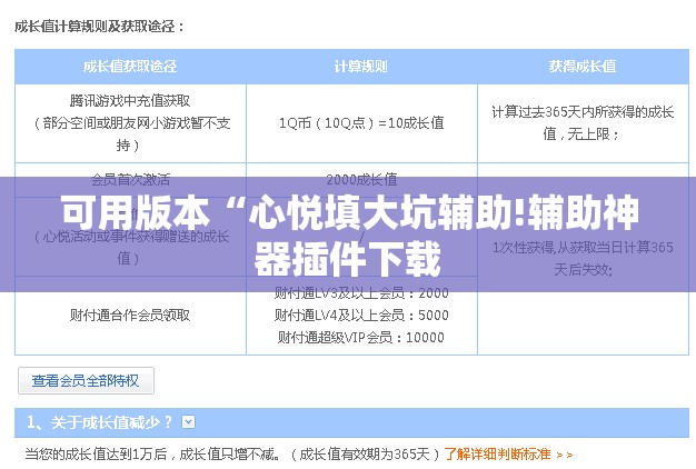 可用版本“心悦填大坑辅助!辅助神器插件下载 可用版本“心悦填大坑辅助!辅助神器插件下载