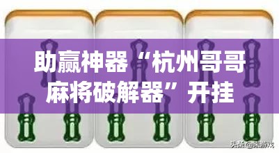 助赢神器“杭州哥哥麻将破解器”开挂(透视)辅助神器