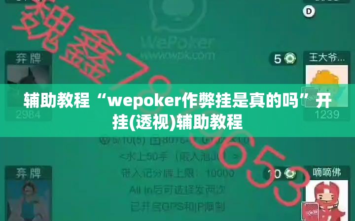 辅助教程“wepoker作弊挂是真的吗	”开挂(透视)辅助教程