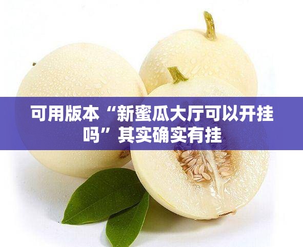 可用版本“新蜜瓜大厅可以开挂吗	”其实确实有挂