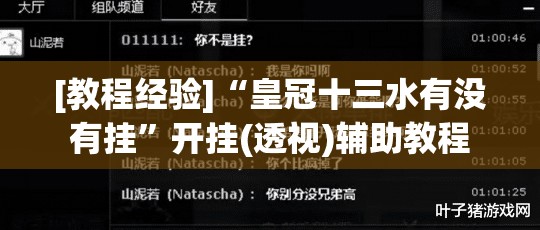 [教程经验]“皇冠十三水有没有挂”开挂(透视)辅助教程