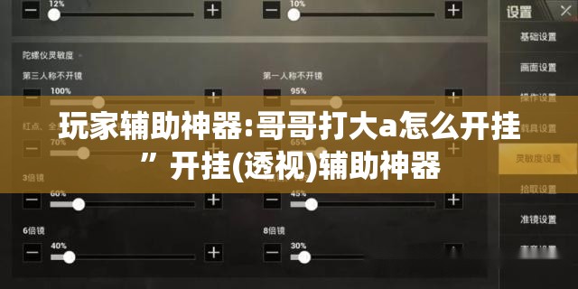 玩家辅助神器:哥哥打大a怎么开挂”开挂(透视)辅助神器