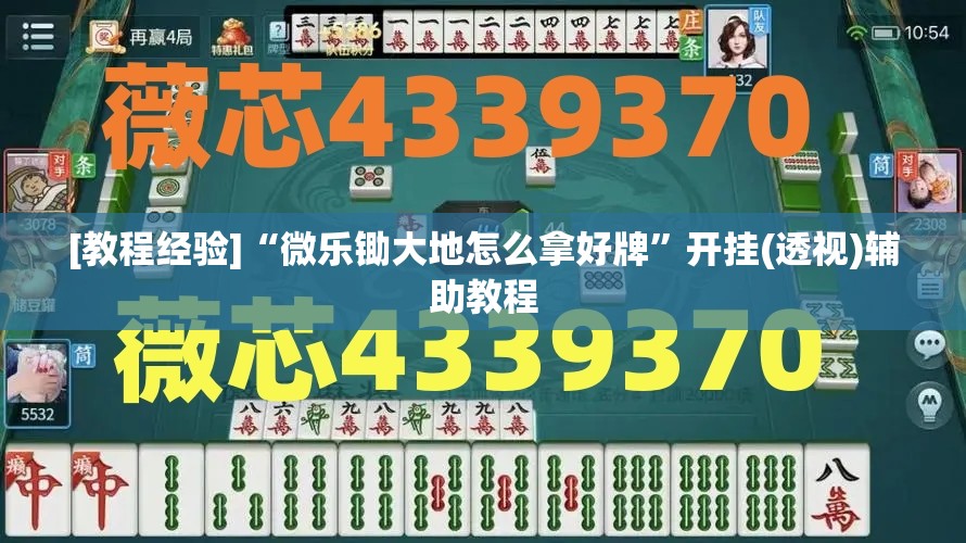 [教程经验]“微乐锄大地怎么拿好牌”开挂(透视)辅助教程